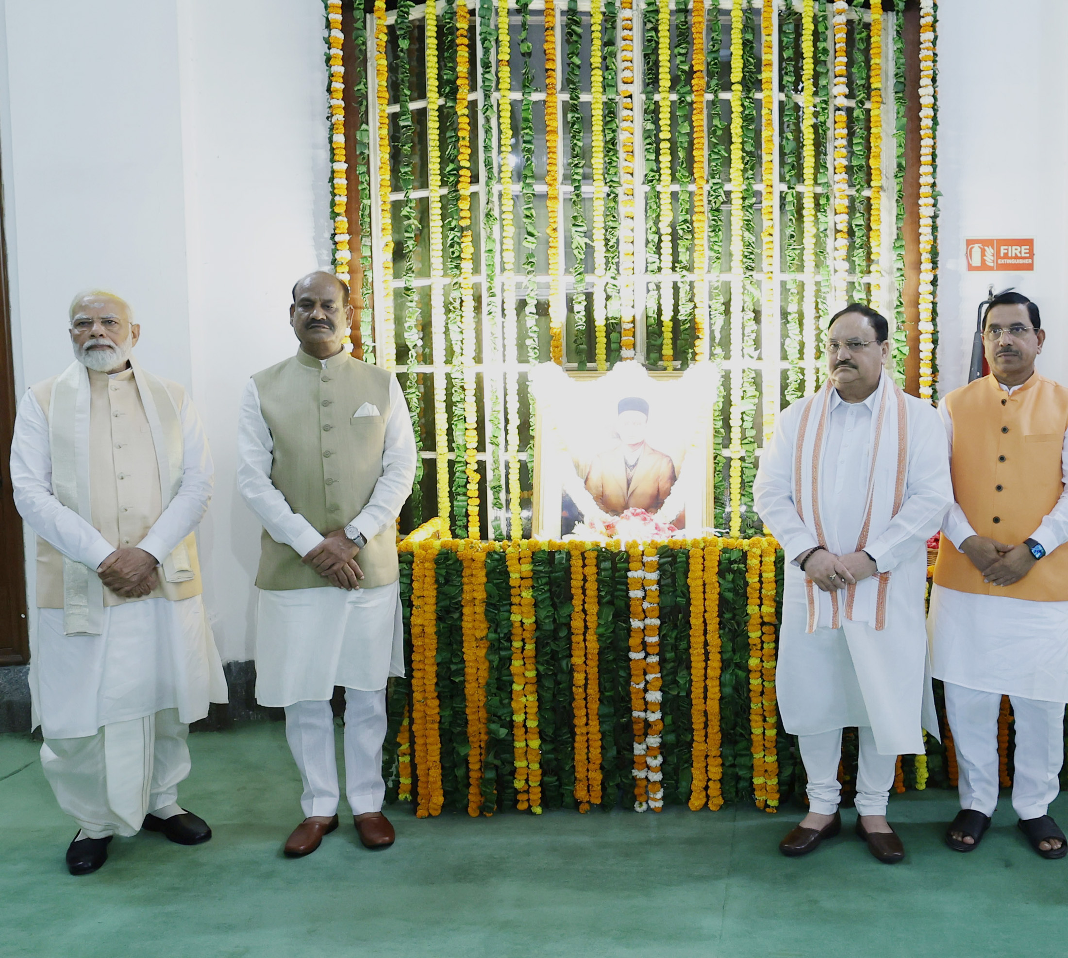 PM pays tribute to Veer Savarkar on his birth anniversary, in New Delhi on May 28, 2023.