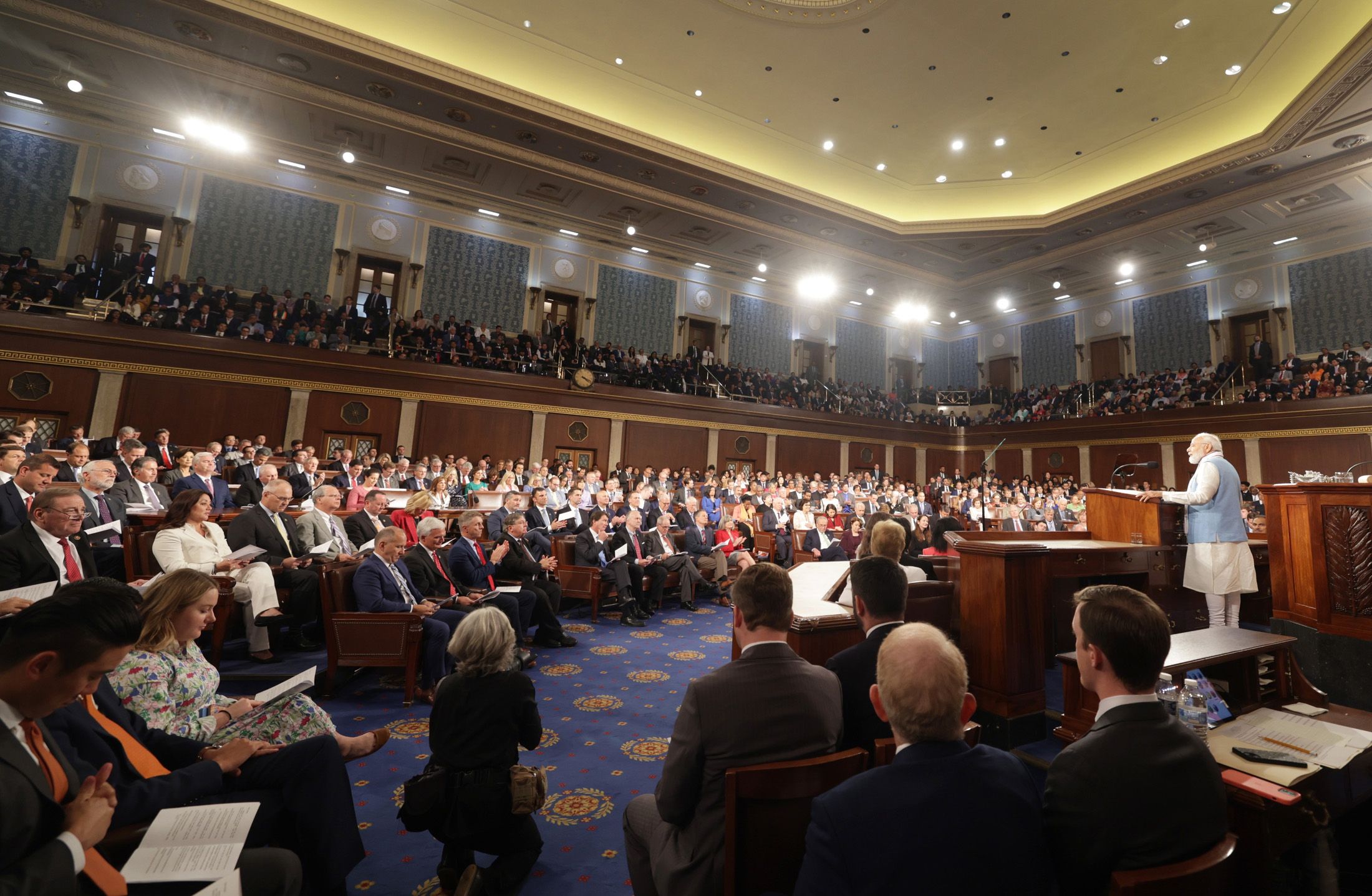 PM addressing the Joint Session of US Congress, in Washington DC on June 22, 2023.