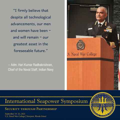 Naval Chief R Hari Kumar Attends International Seapower Symposium in US
