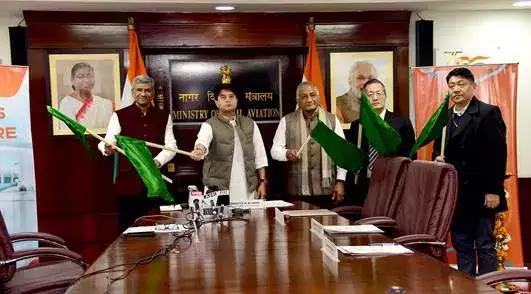 scindia-flags-off-daily-flight-connecting-ayodhya-gwalior-bangalore-delhi