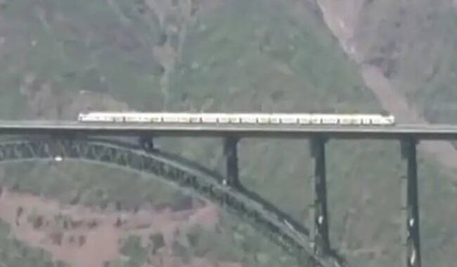 Indian Railways Successfully Conducts Trial Run on World's Highest Bridge