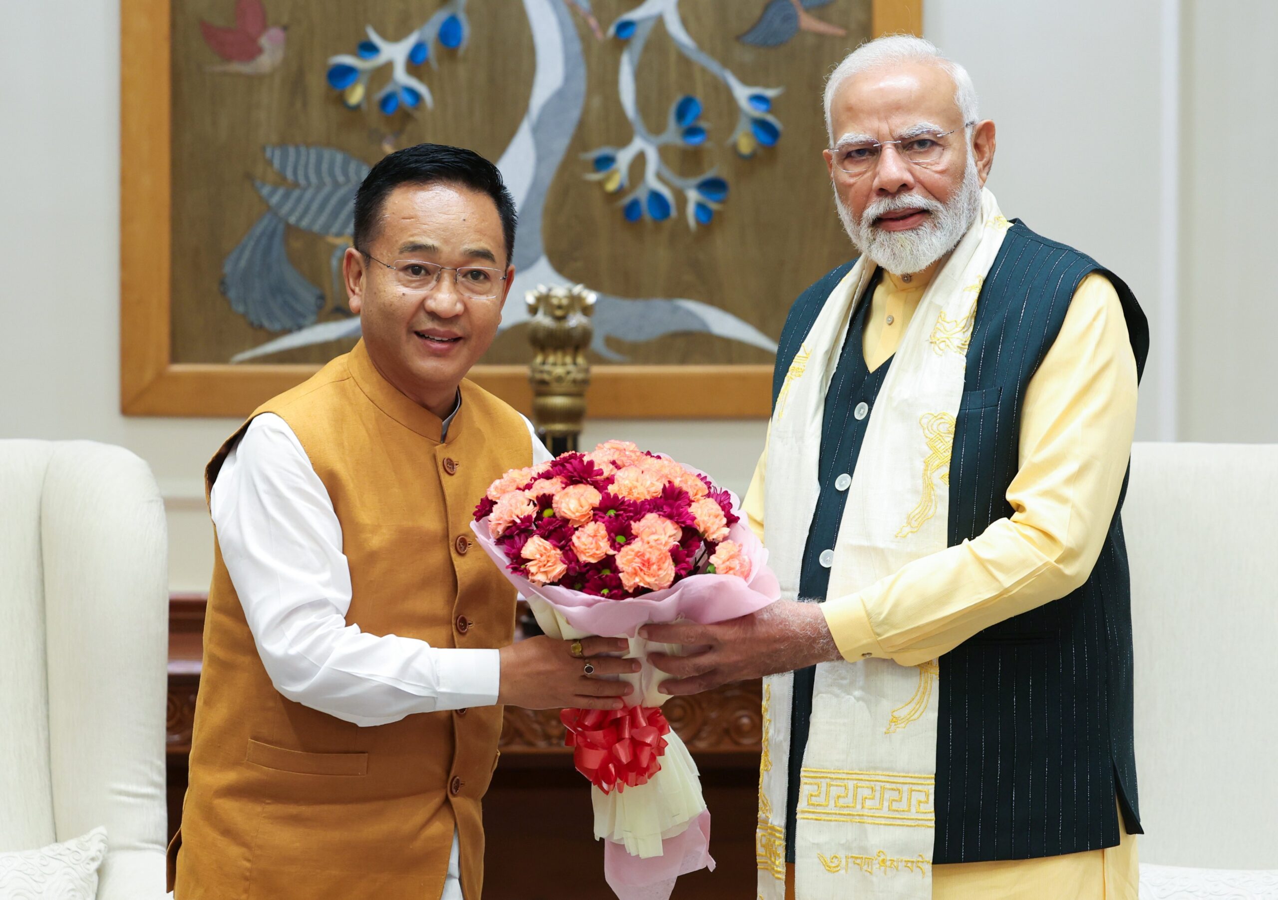 Sikkim CM Prem Singh Tamang Meets PM Modi in New Delhi