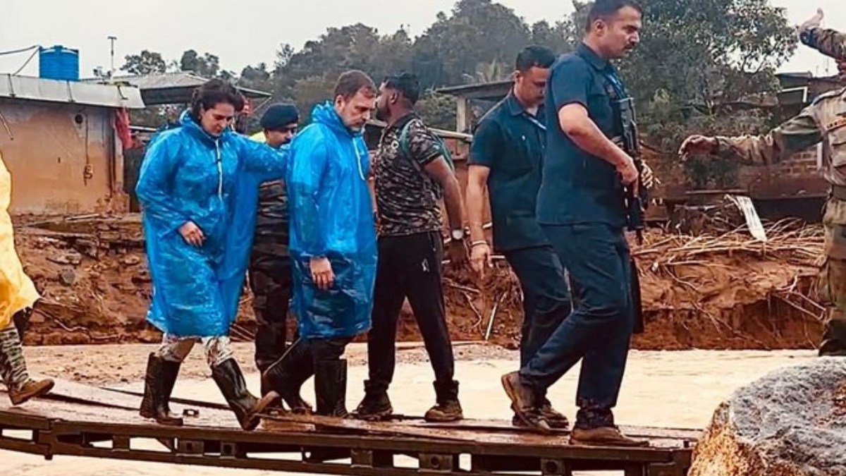 Rahul and Priyanka Gandhi Visit Landslide-Affected Areas in Wayanad