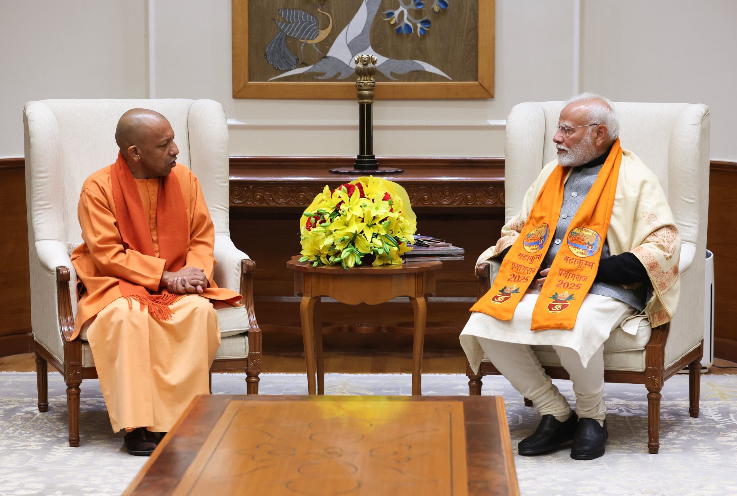UP CM Yogi and Kerala Governor Arlekar Meet PM Modi in New Delhi