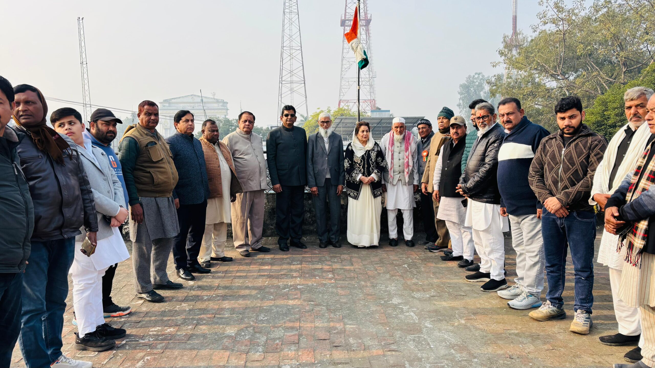 Ex-MP Begum Noor Bano Hoists Flag at Congress Office on 76th Republic Day