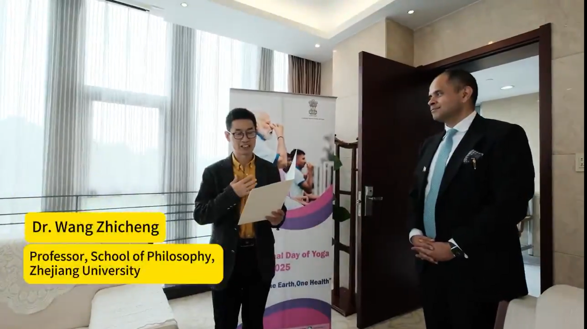 CG Pratik Mathur Presents PM Modi’s Letter to Chinese Scholar Promoting Yoga and Indian Culture