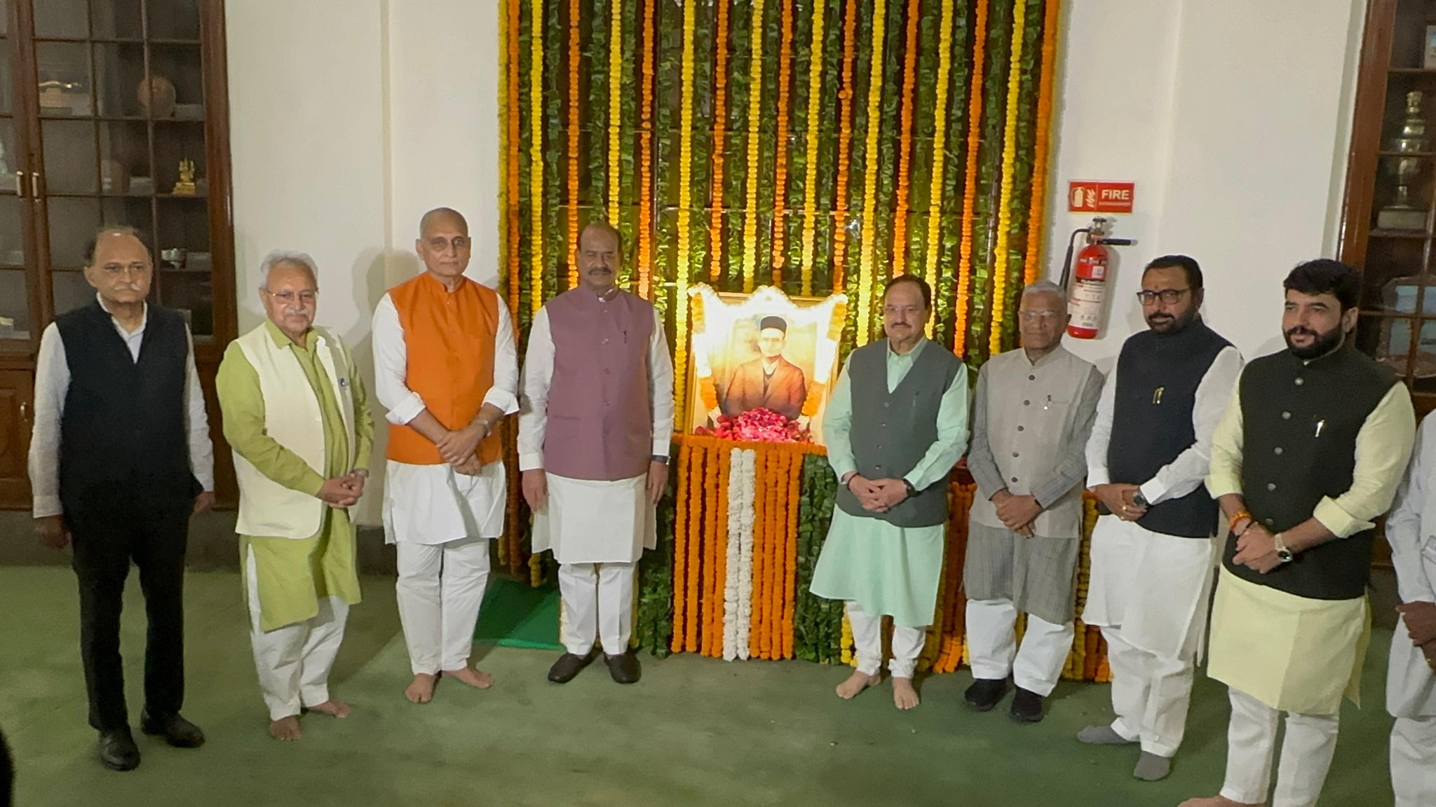 Parliament Honors Freedom Fighter Vinayak Damodar Savarkar on Birth Anniversary