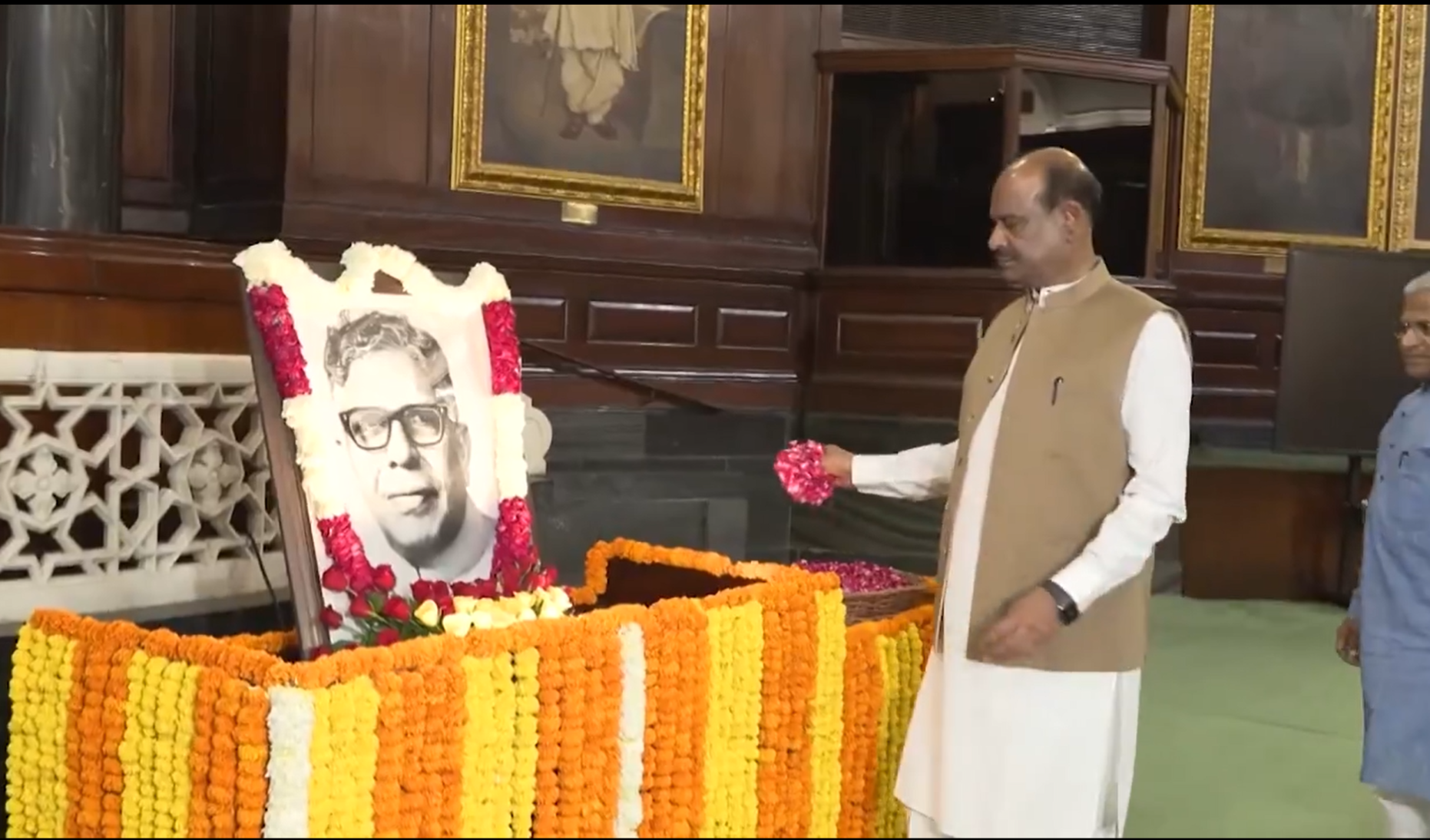 Lok Sabha Speaker Om Birla Honors Former Speaker K.S. Hegde