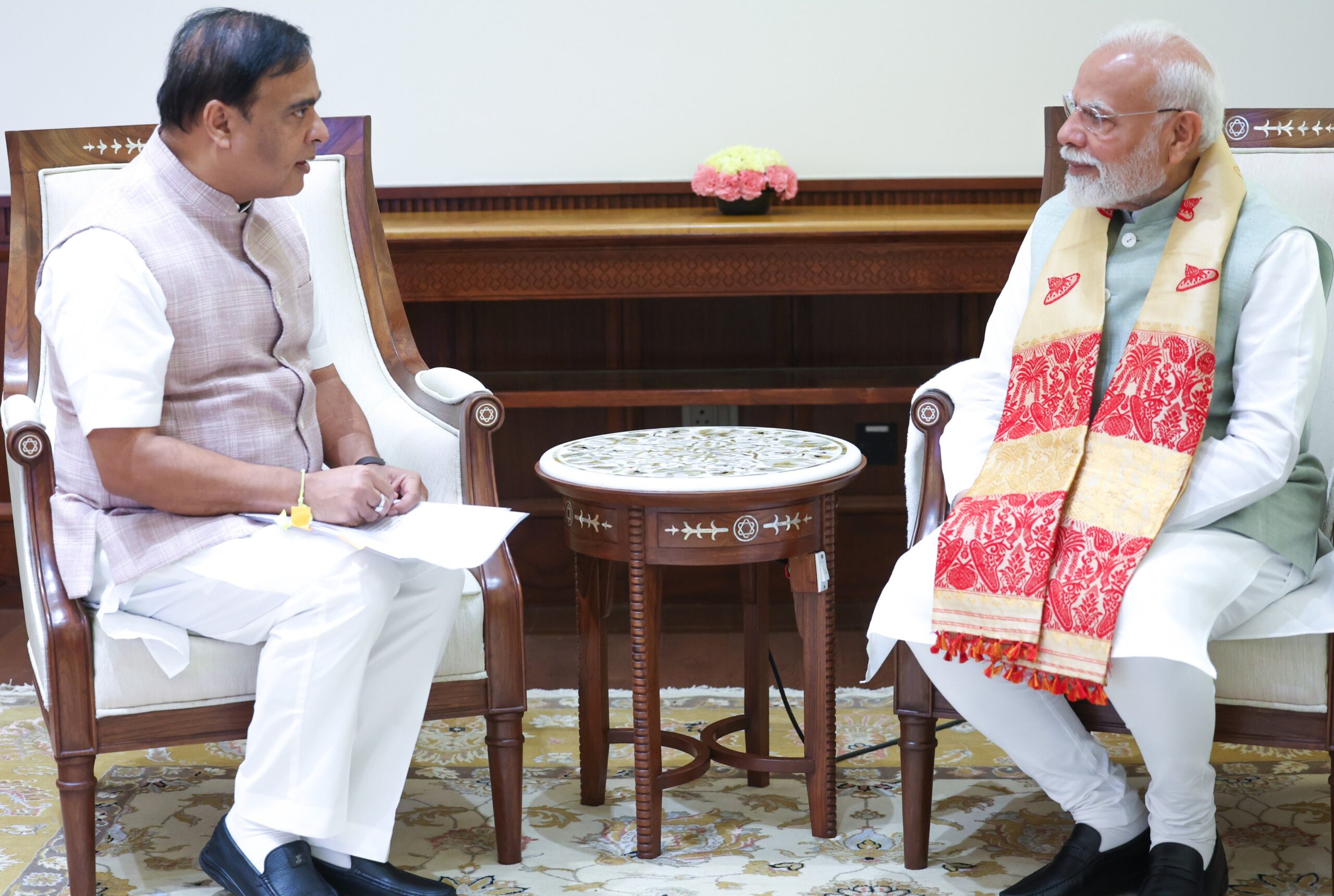 Assam CM Sarma Meets PM Modi in Delhi