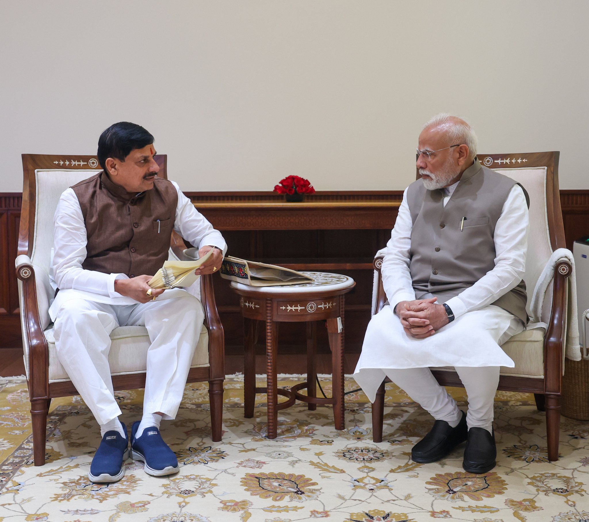 Madhya Pradesh CM Mohan Yadav Meets PM Modi