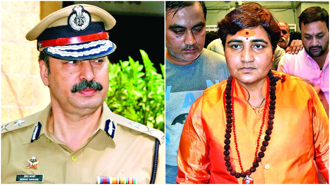 Hemant Karkare and Pragya Singh Thakur