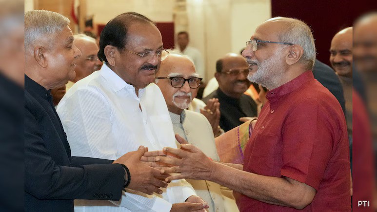 Dhankhar's First Public Appearance Since Surprise Exit at Radhakrishnan’s Oath