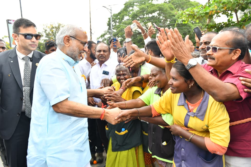 VP Radhakrishnan Receives Grand Welcome in Tamil Nadu