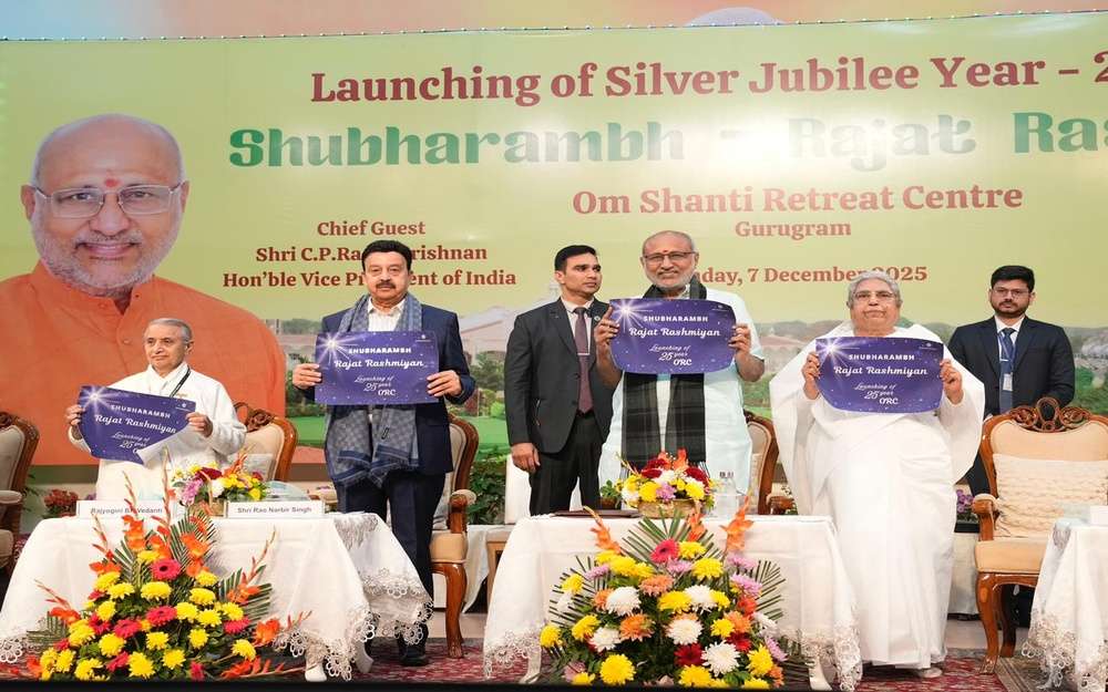 VP Radhakrishnan Launches Silver Jubilee Year of Om Shanti Retreat Centre